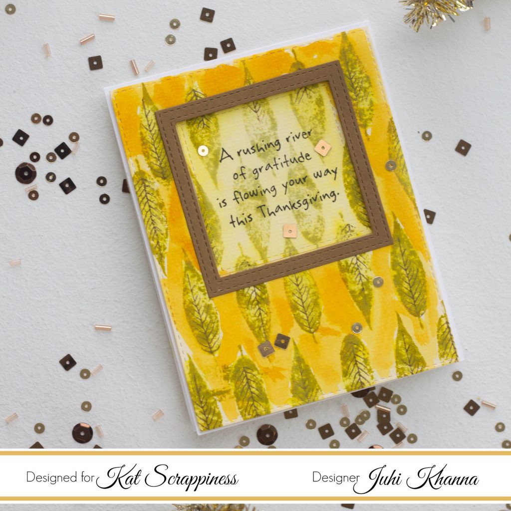 Watercolor Thanksgiving Card with Hero Arts stamps