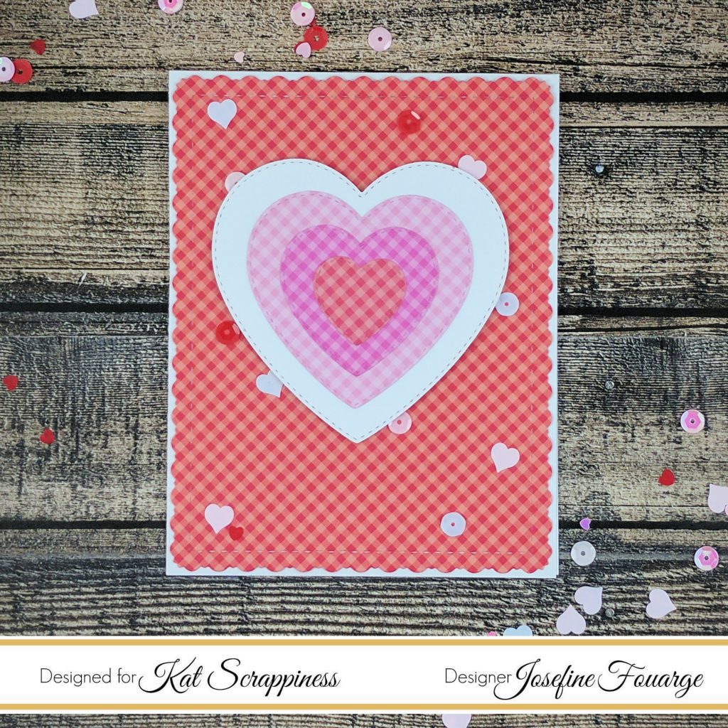 Layered Valentines card with Doodlebug paper