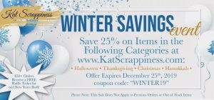 Winter Sale at Kat Scrappiness