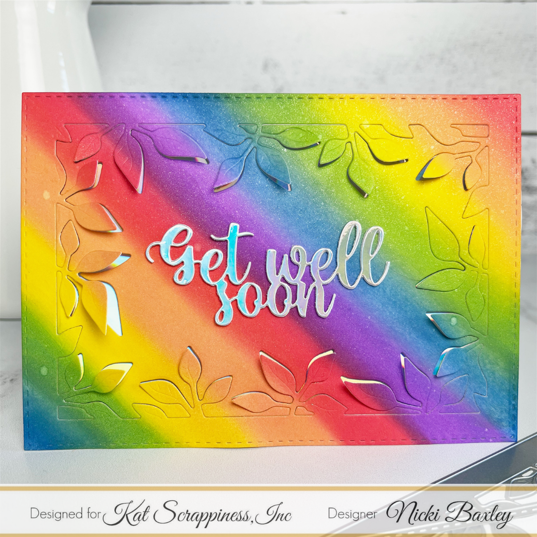 shimmer shot, rainbow card, Nicki Hearts Cards