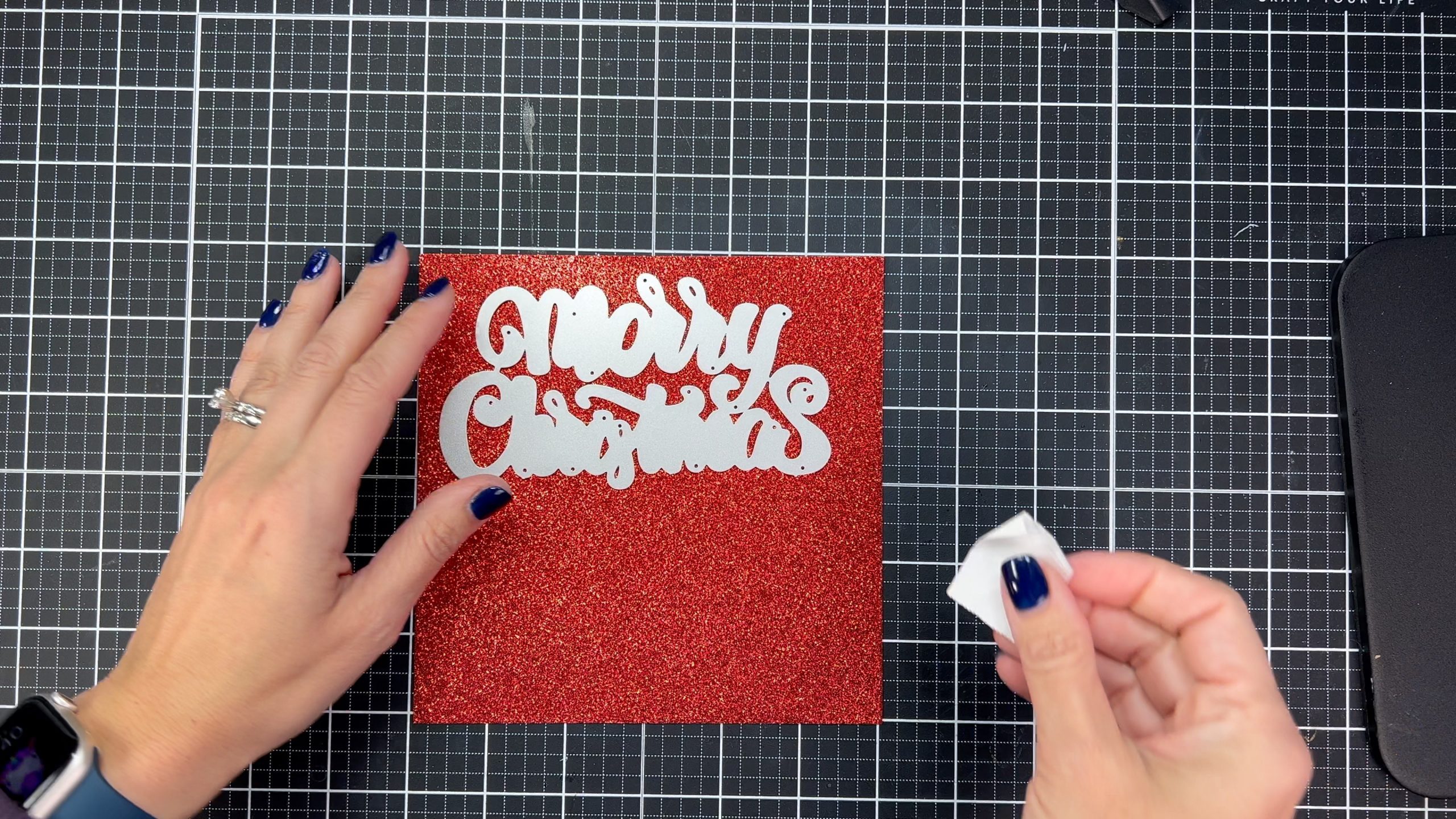 die cutting, merry Christmas, Kat Scrappiness, Nicki Hearts Cards