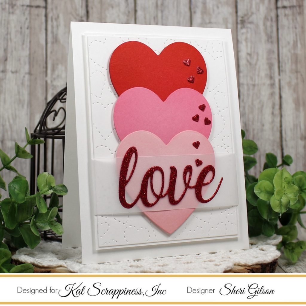 Clean & Simple “Love” A2 Card | Kat Scrappiness Blog
