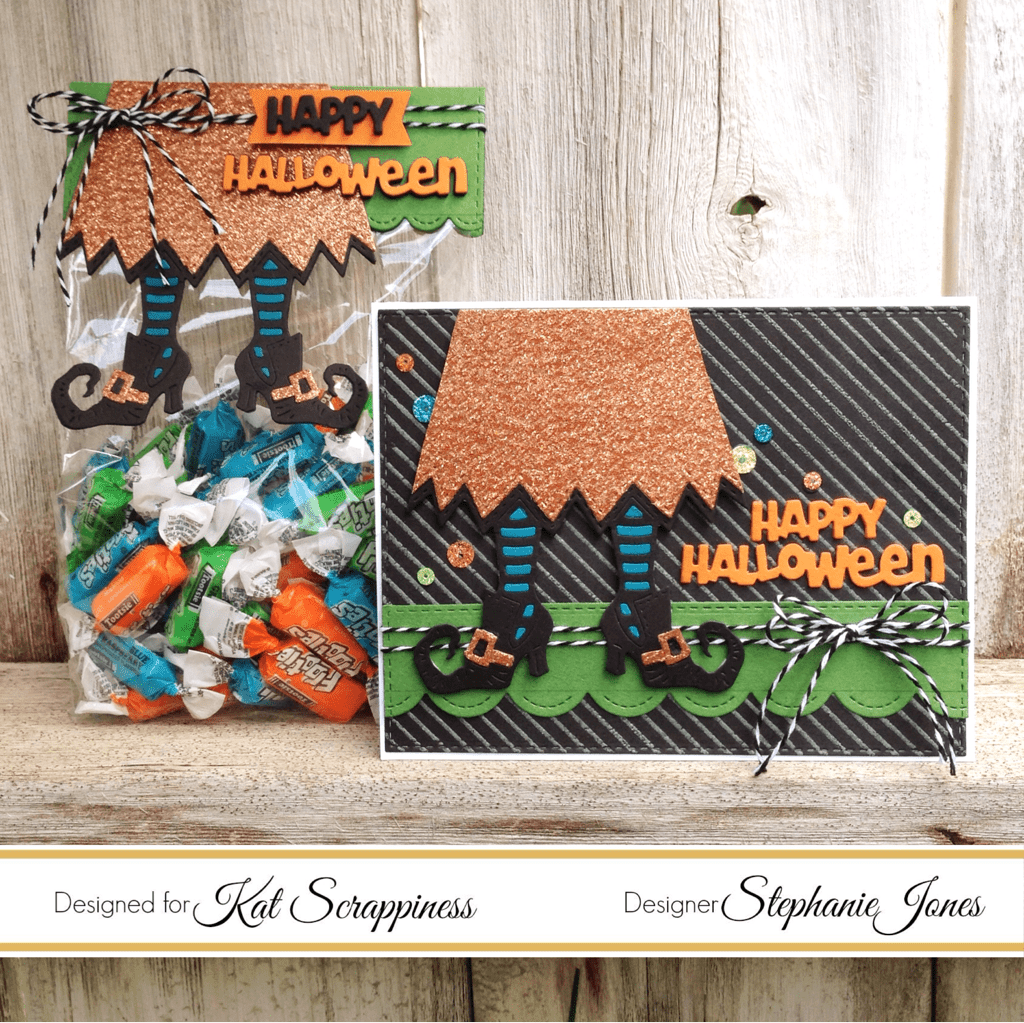 Witches Skirt Treat Bag and Card with Stephanie