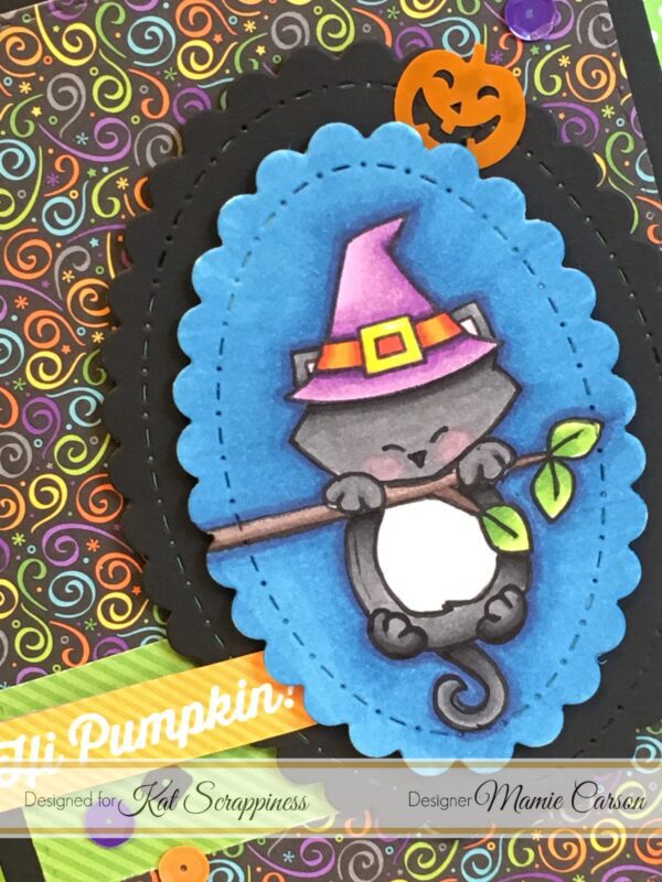 Halloween Witch Newton Featuring Newtons Nook “Hanging Around” Stamp Set