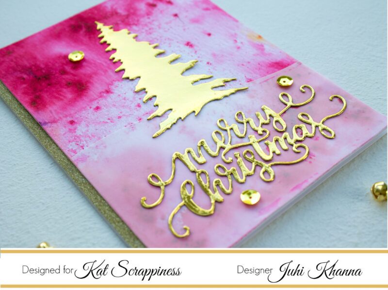 Gold and Crimson Christmas Card