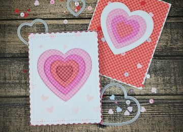 Layered Hearts Valentines Cards