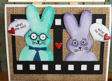 Stitched Easter Peeps Card