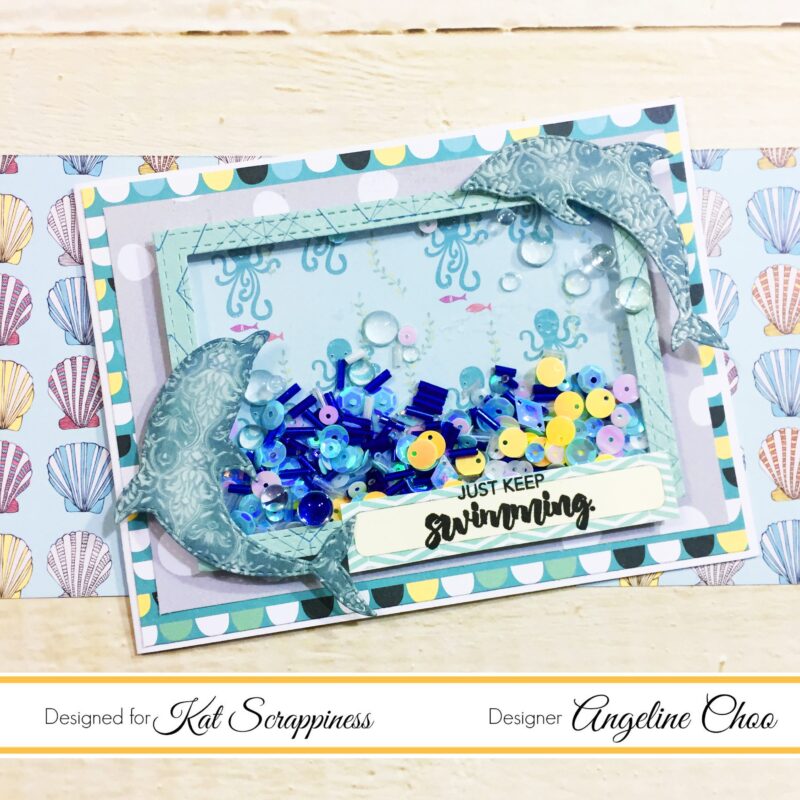 Dolphins Shaker Card with Angeline
