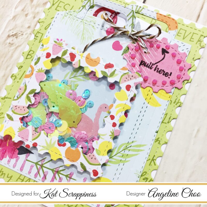 Gift Bag Shaker Card with Angeline