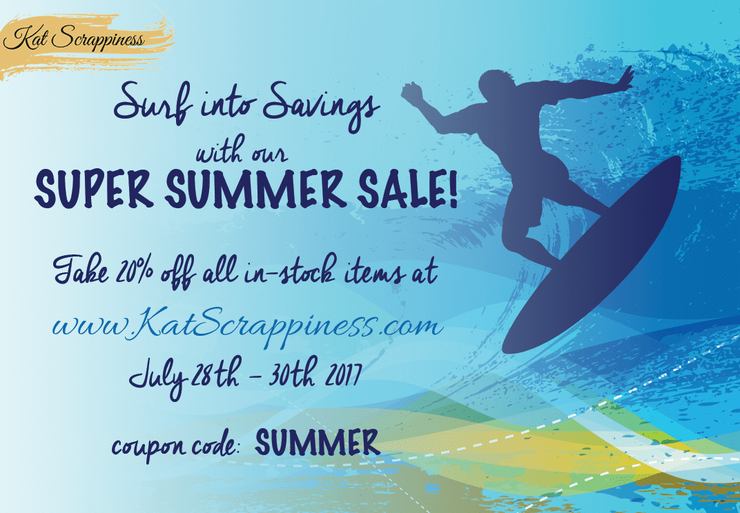 Super Summer Sale at Kat Scrappiness.com