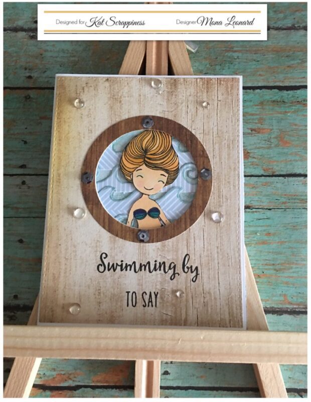 Swimming by… Birthday card