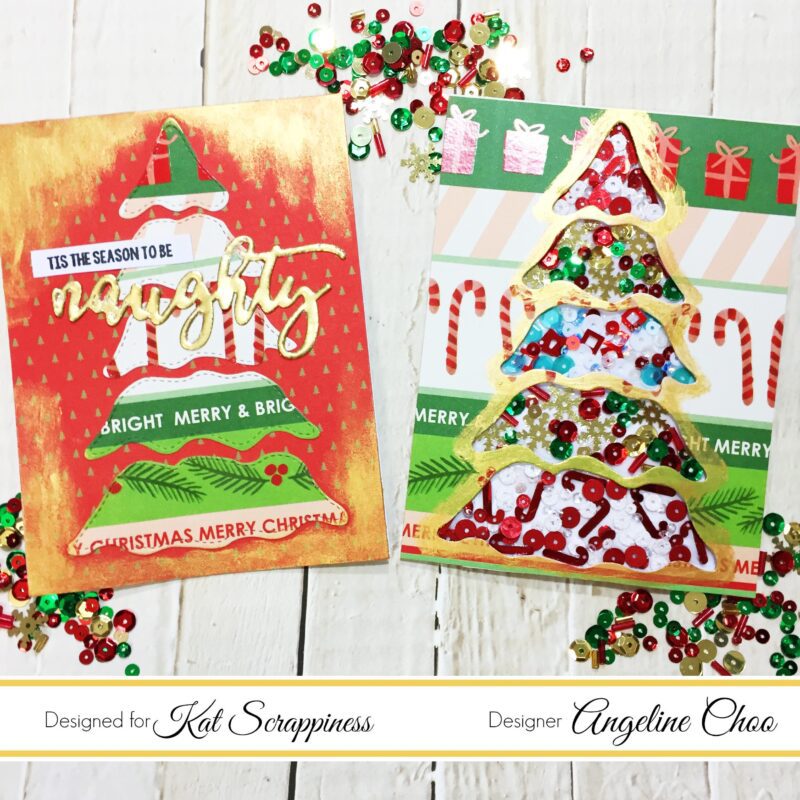 Xmas Tree cards with Angeline