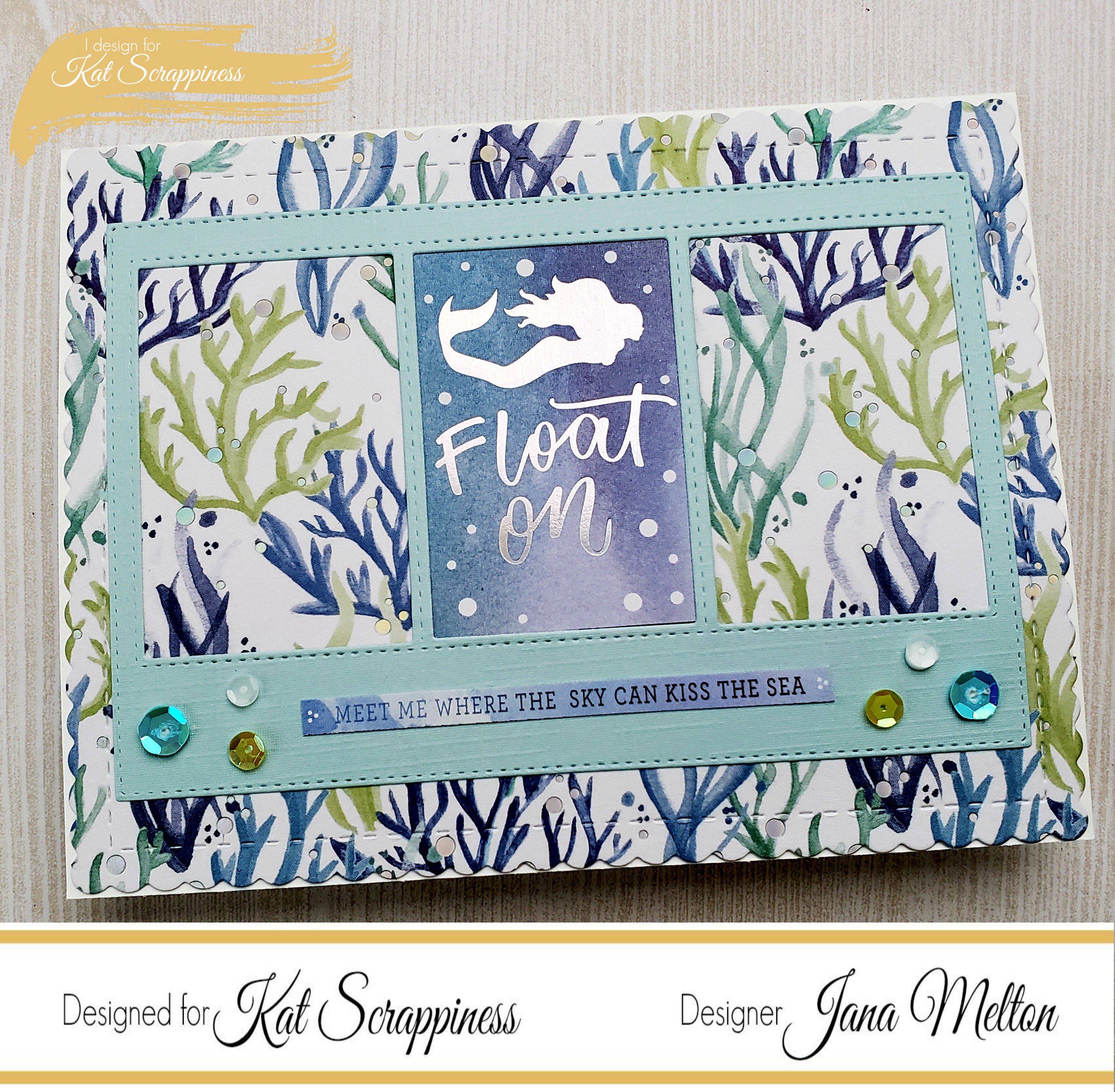 “Meet Me Where the Sky Can Kiss the Sea”…featuring Crafters Essentials 1 Dies by Kat Scrappiness