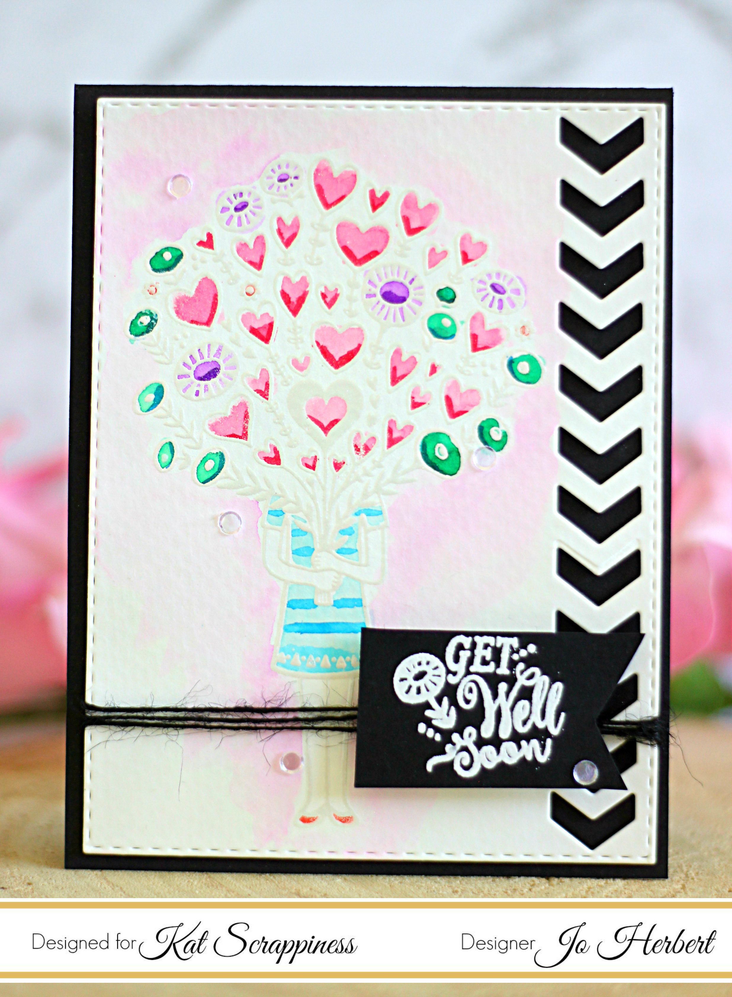 Pink Fresh Watercolour Card