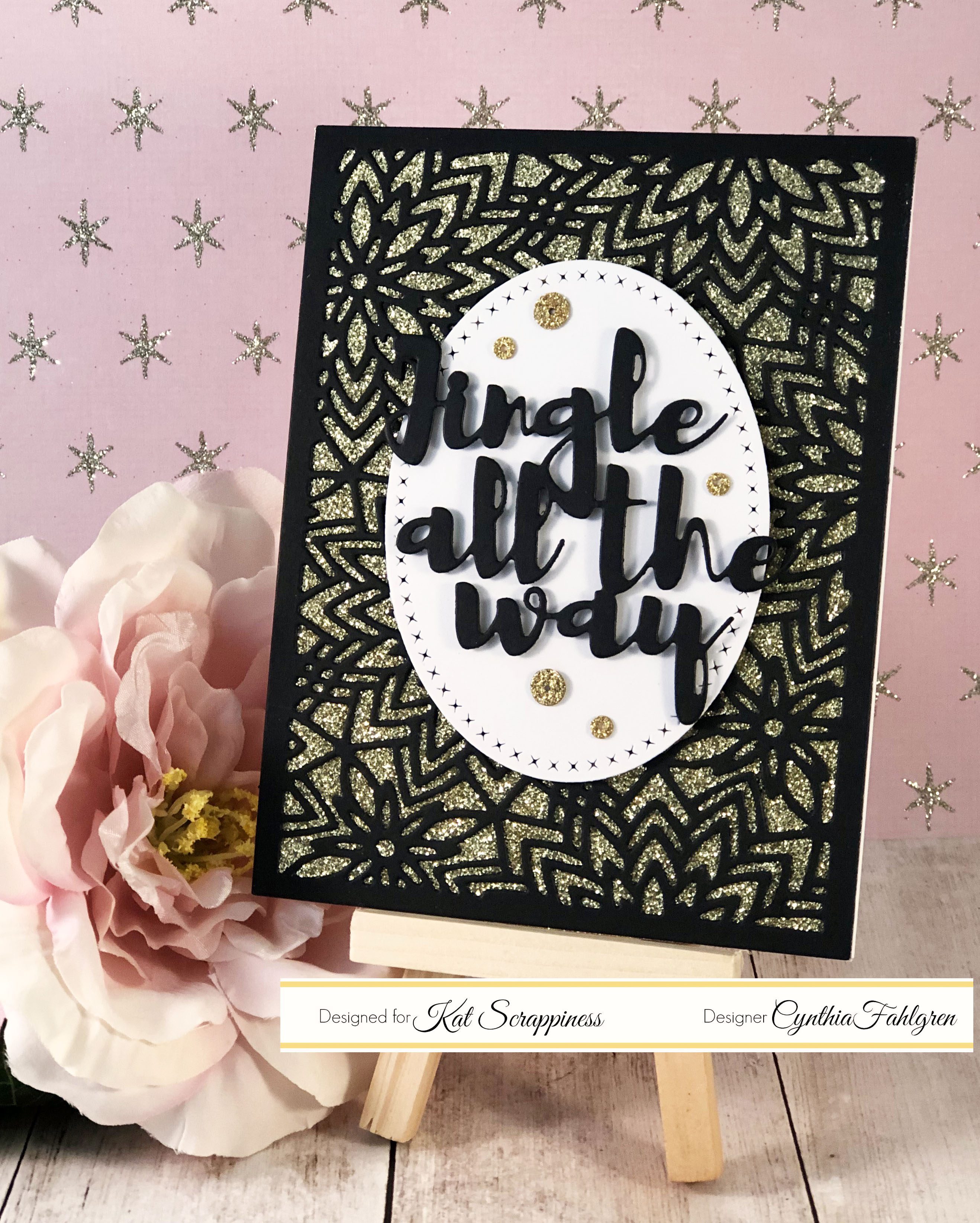 Jingle Card featuring Fancy Floral Die