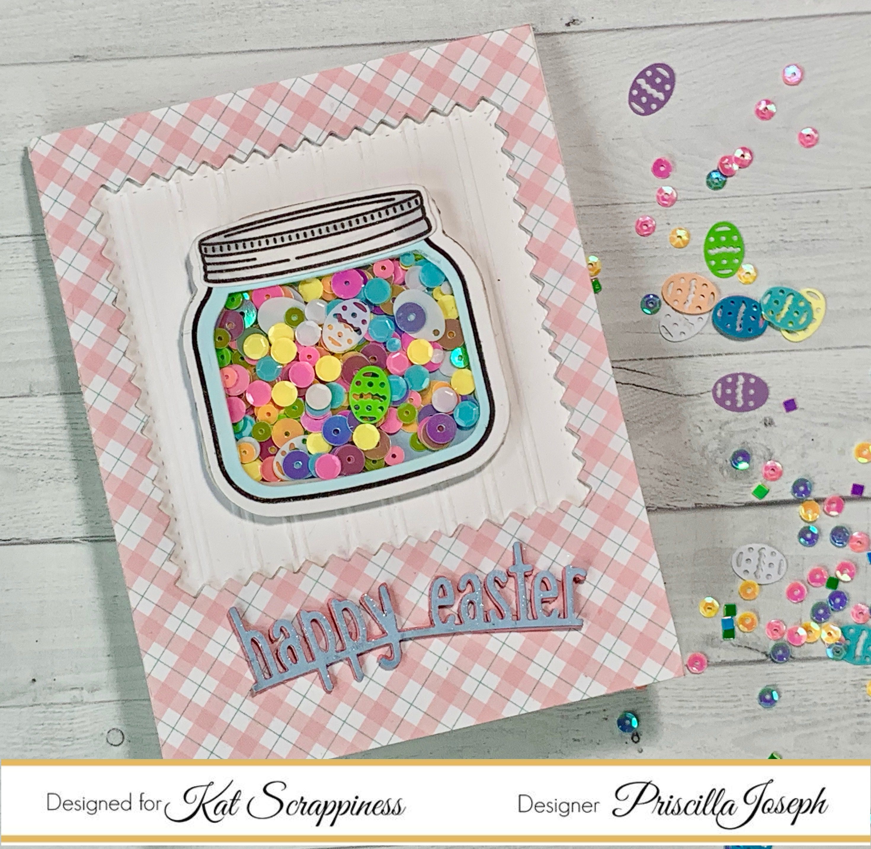 Happy Easter with the Kat Scrappiness “Zig-Zag” Dies