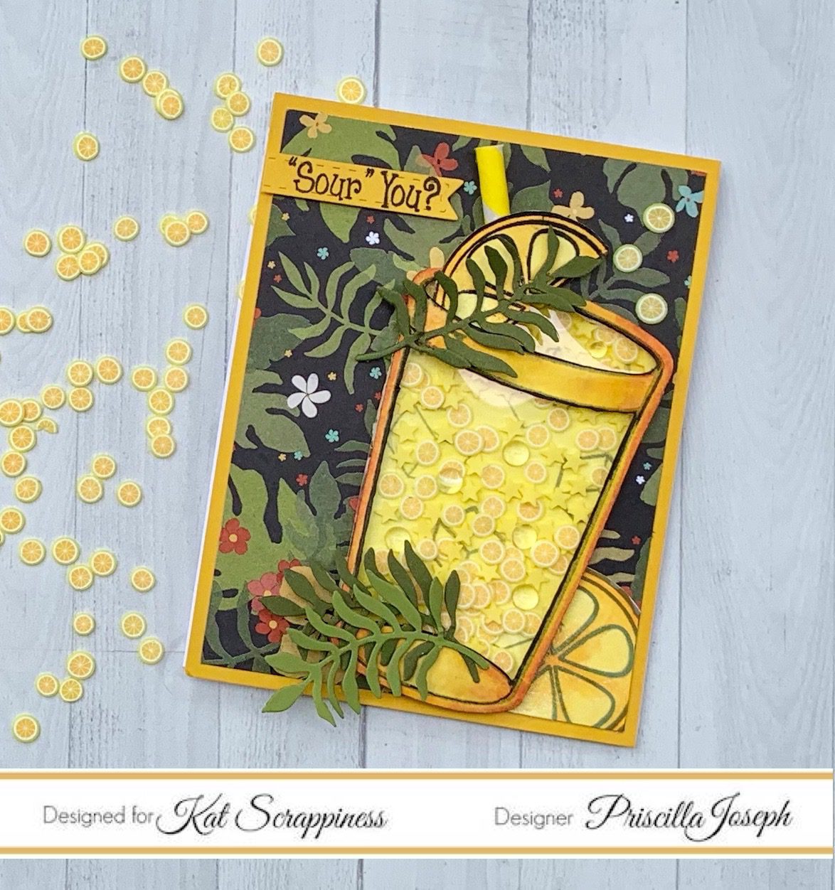 “Sour” You?  | A Shaker Card with Kat Scrappiness Sprinkles