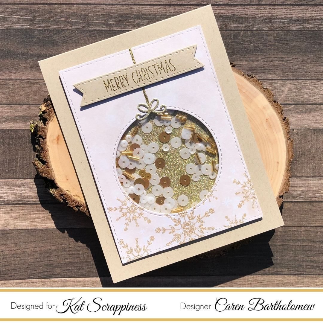 Christmas In July – Merry Christmas Shaker Card | Kat Scrappiness Blog
