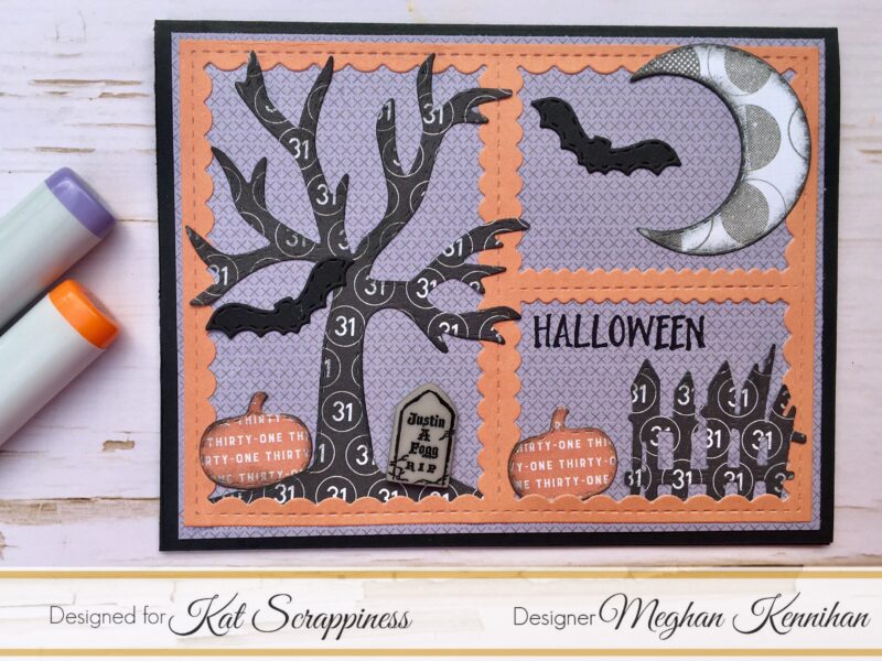 A Spooky Scene with Kat Scrappiness Crafter’s Essentials Fall Dies By Meghan Kennihan