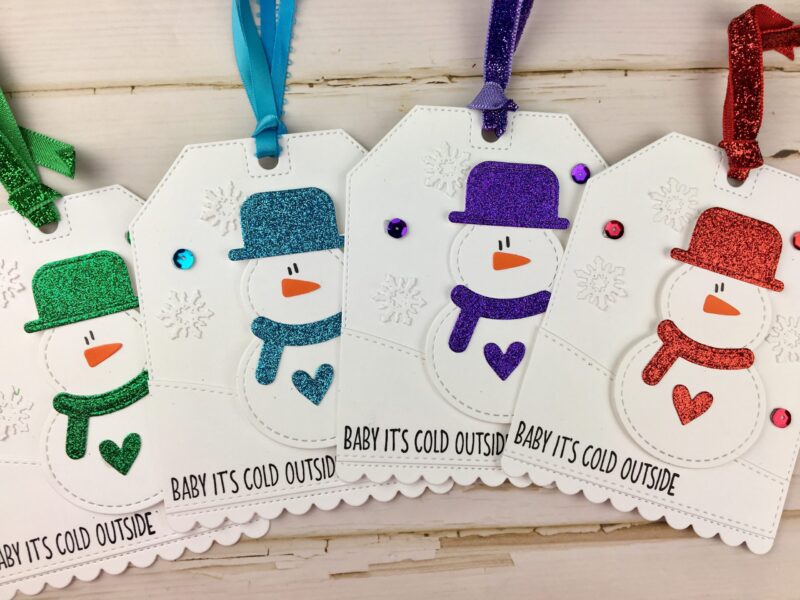 Sparkly Snowman Gift Tags