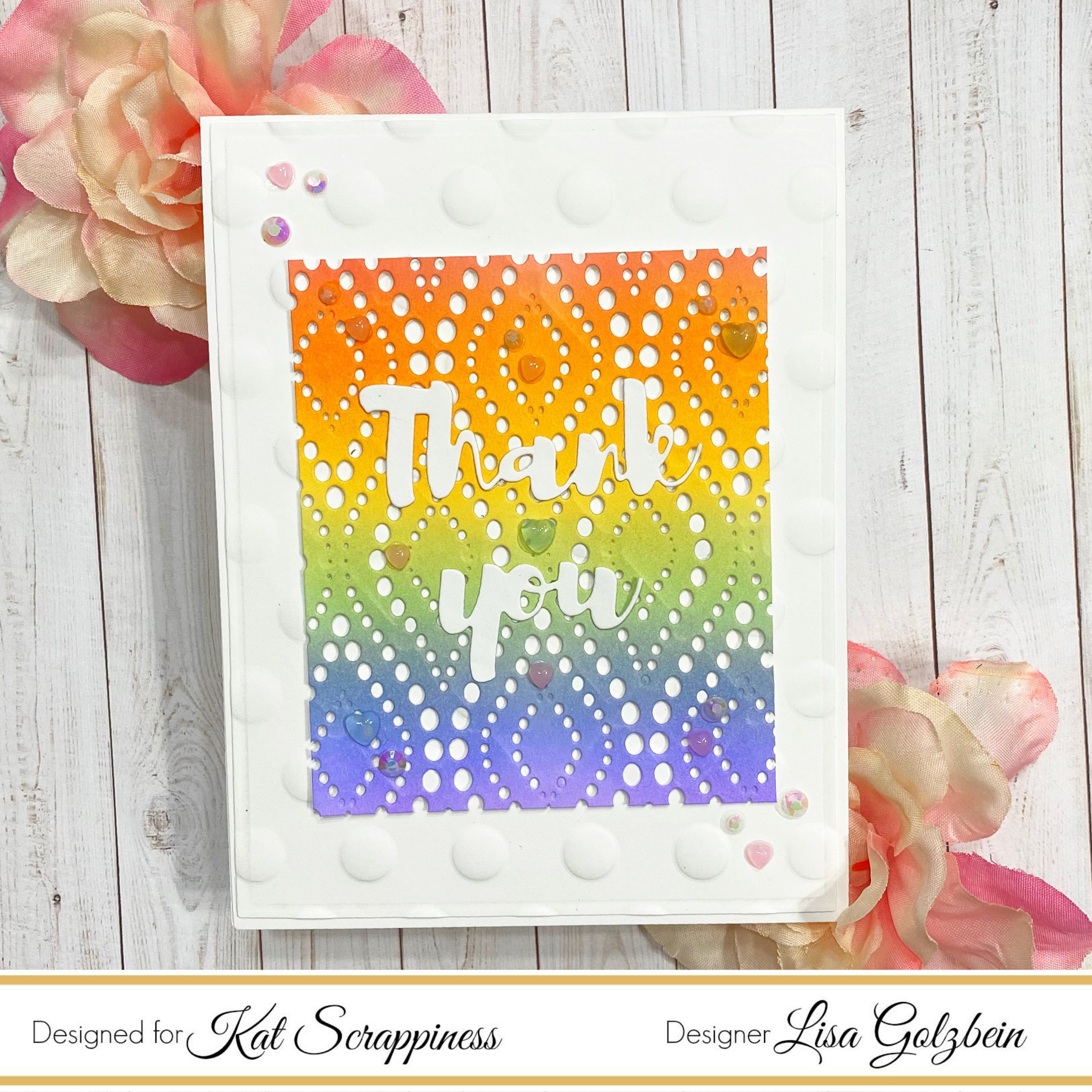 Peacock Backdrop Thank You Card