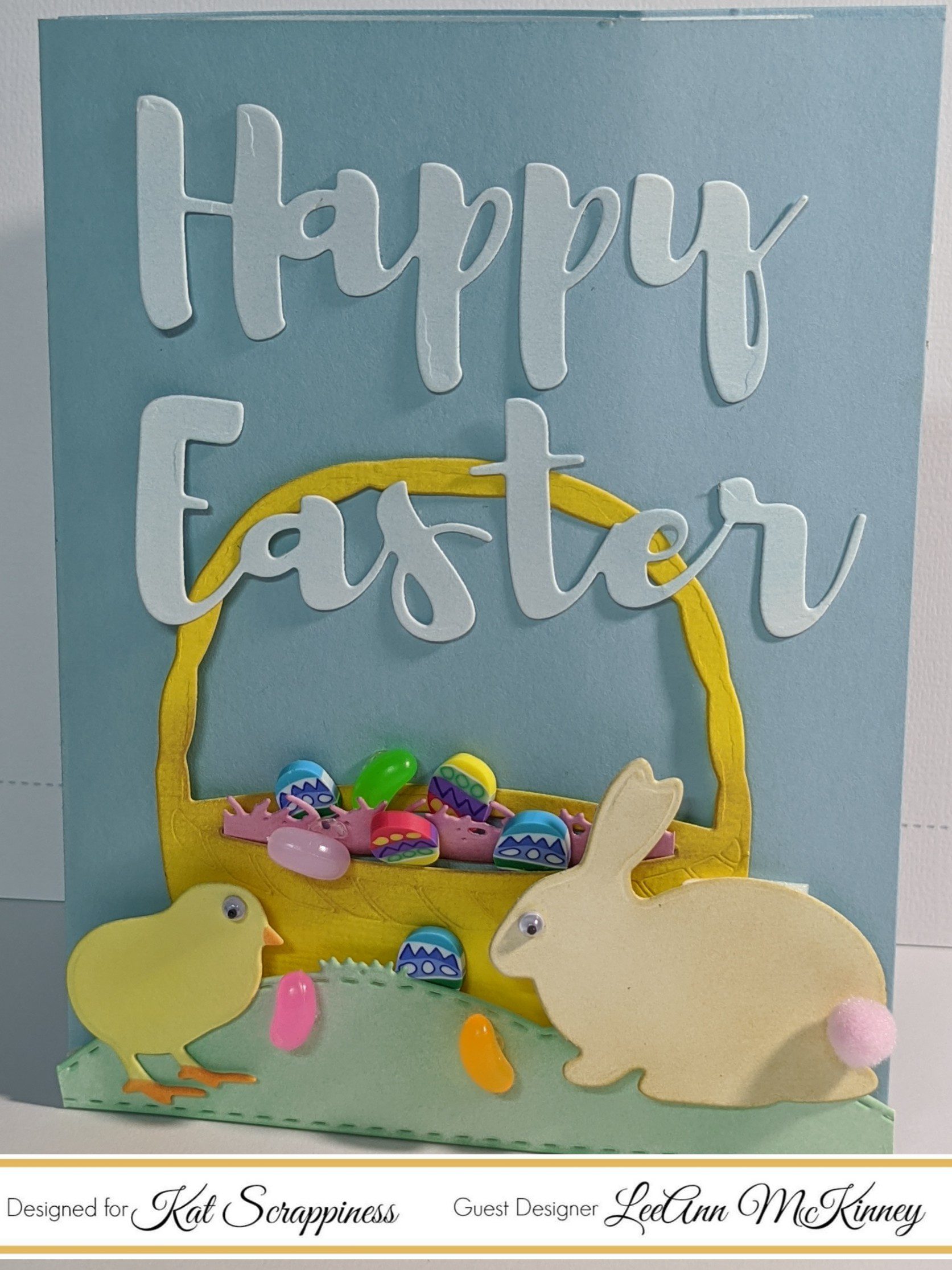 Happy Easter ShadowBox Card from Kat Scrappiness