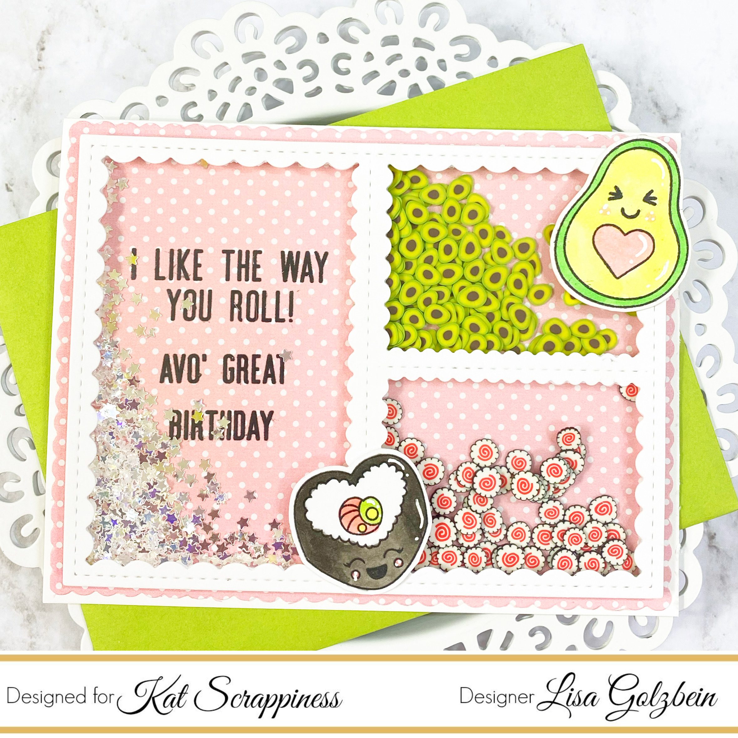 Avocado Sushi Birthday Shaker