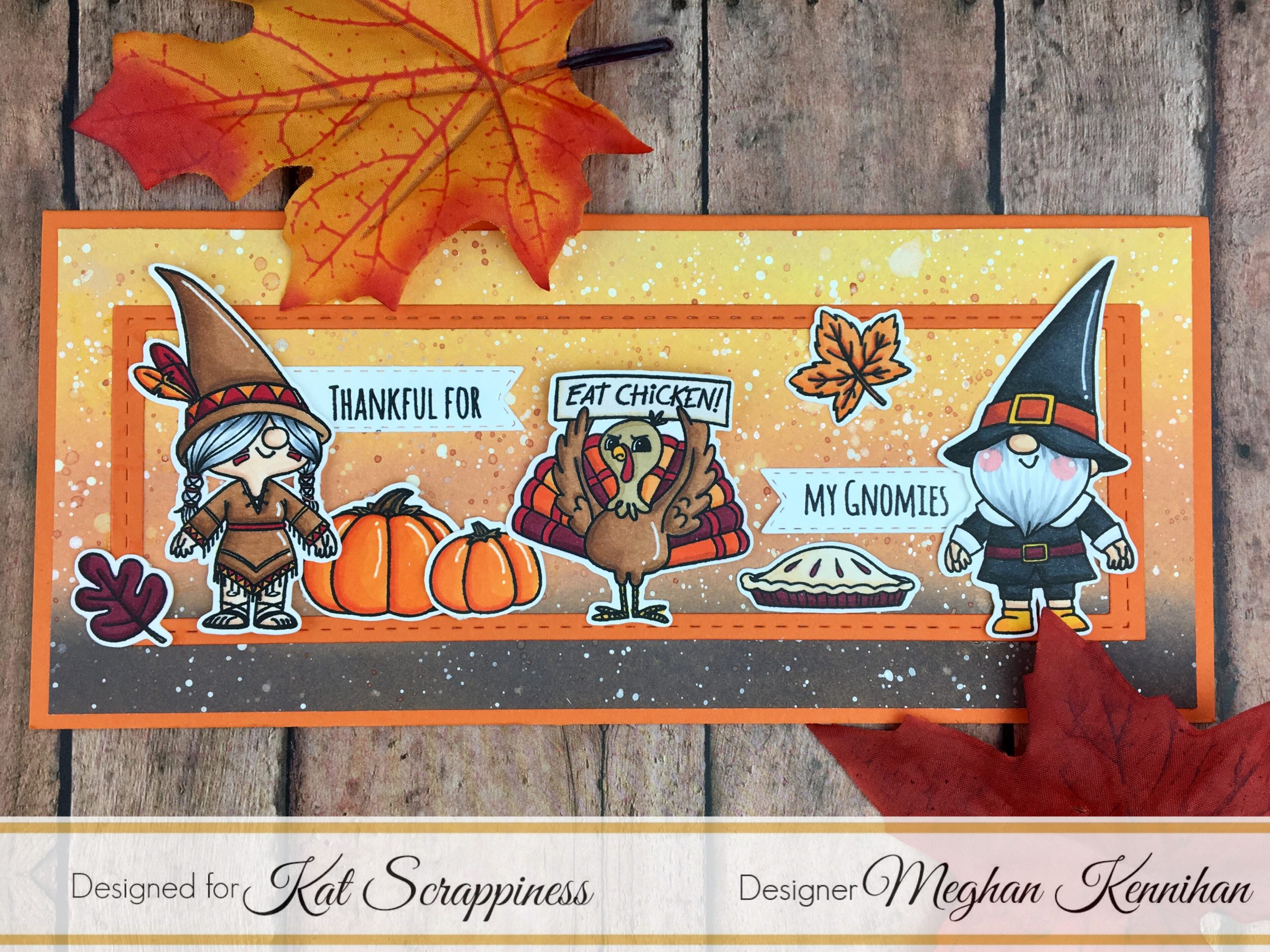 November Card Challenge & October Winners at Kat Scrappiness