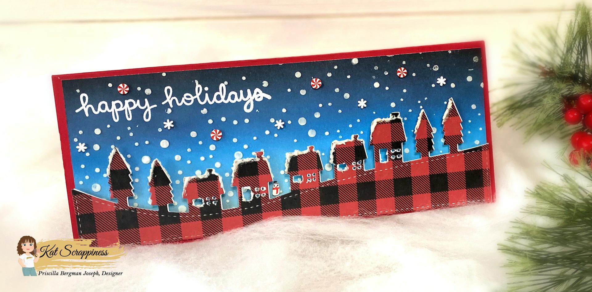 Holiday Village Slimline Cards