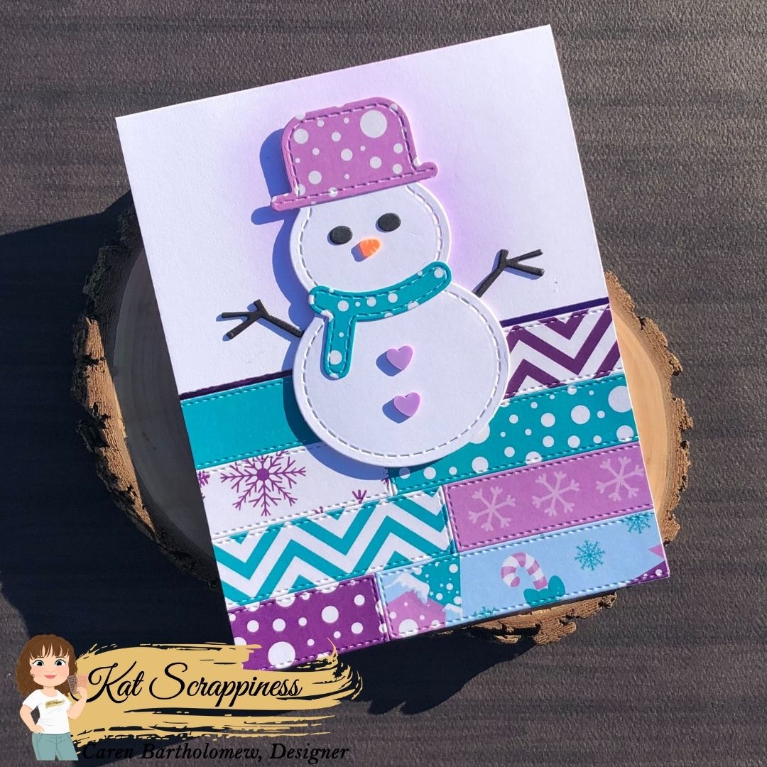 Stitched and Layered Snowman