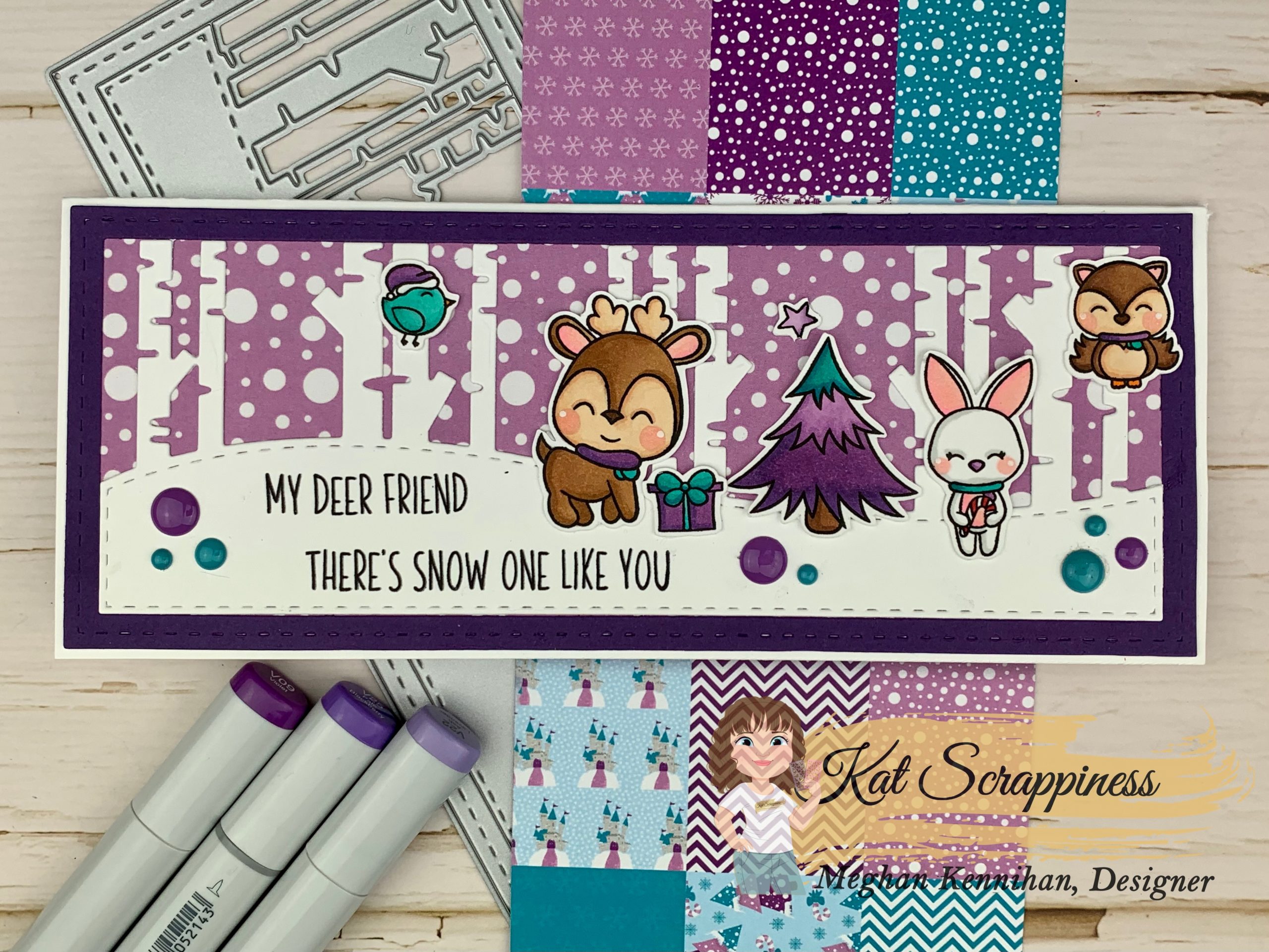 Merry Critters Slimline Holiday Scenes