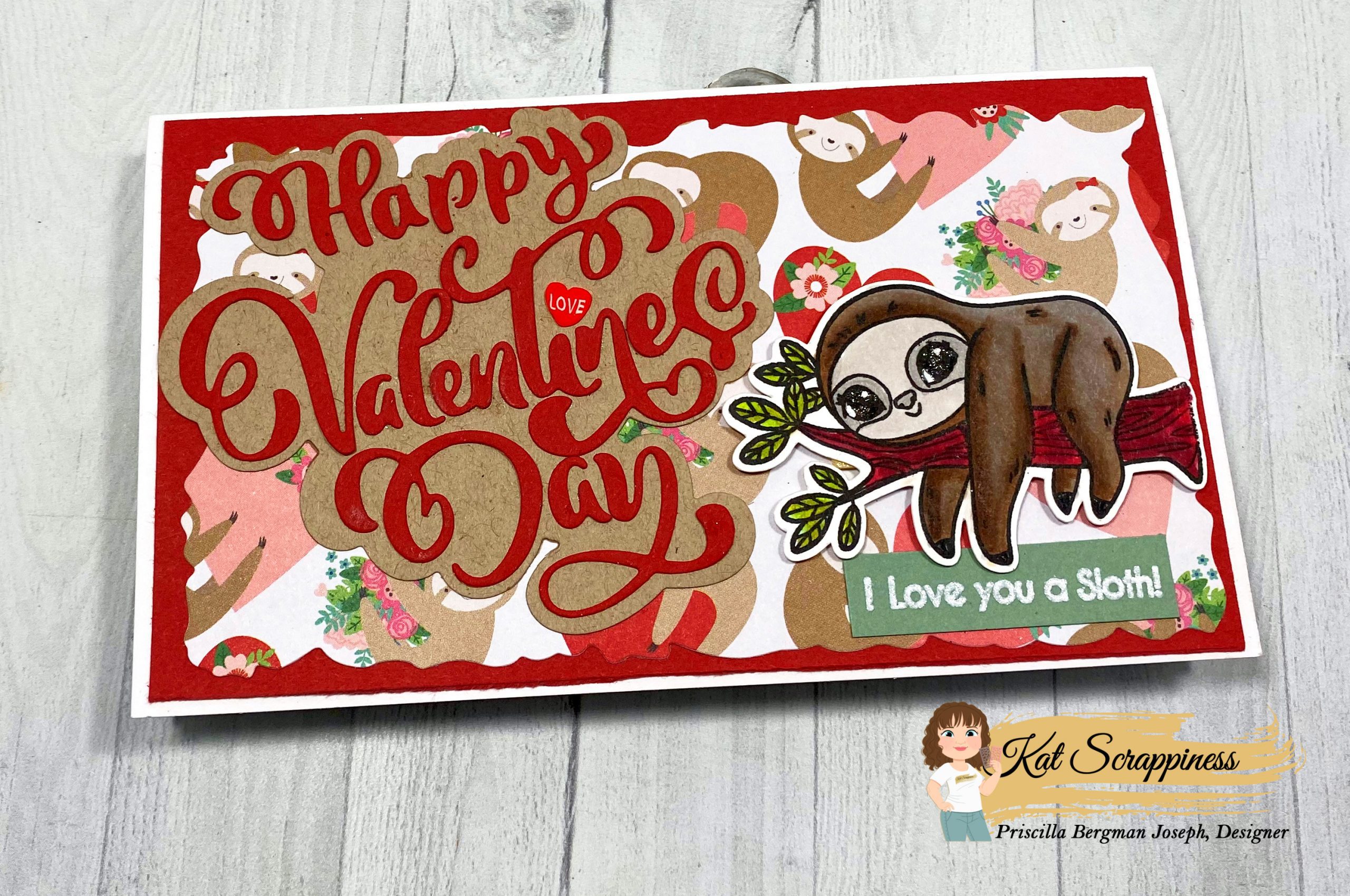 I Love You “a Sloth” | Mini Slimline Valentine Cards