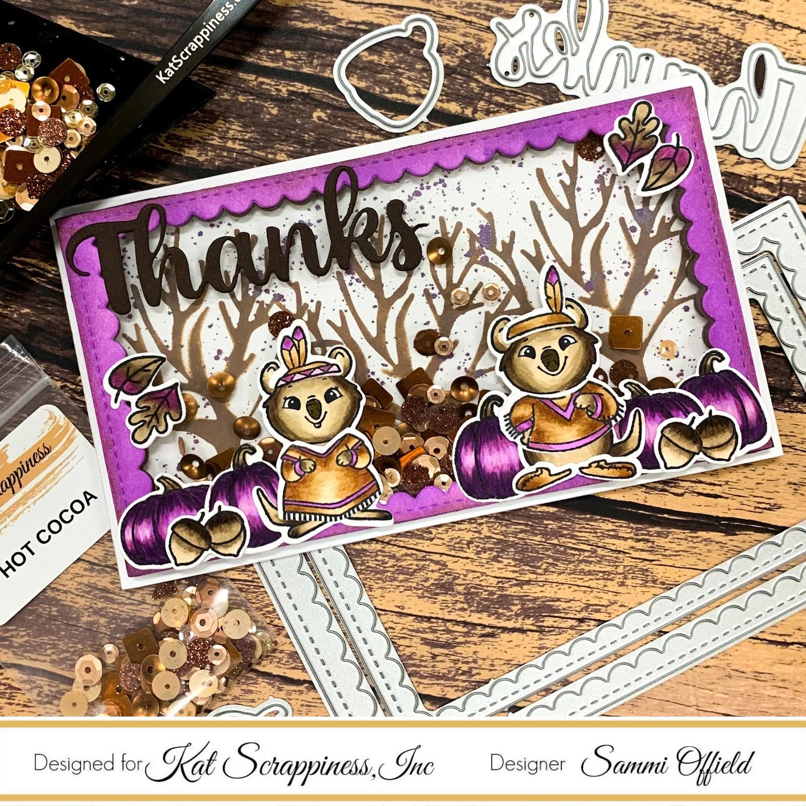 Thanks Quokka Shaker Mini Slimline Card