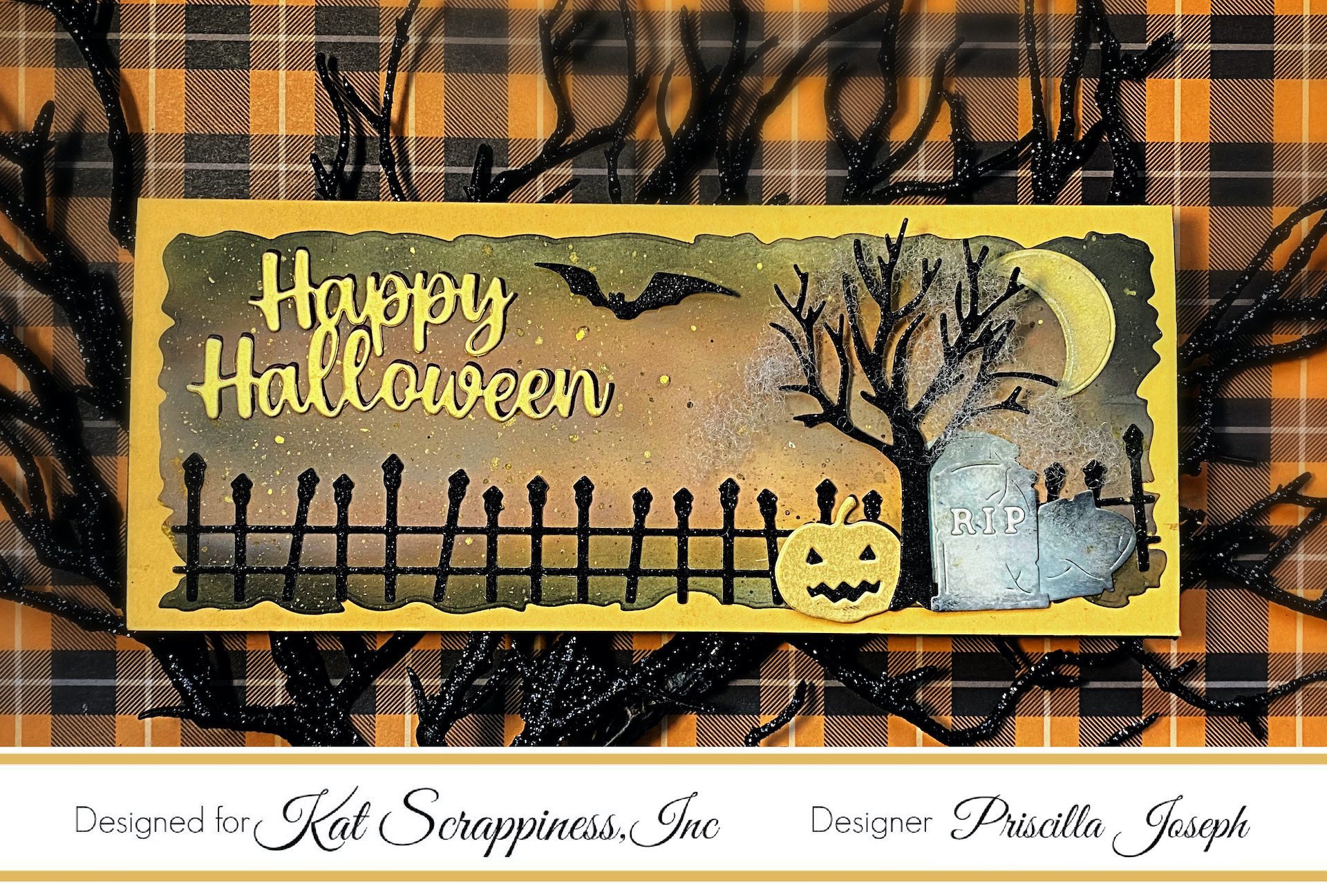 R.I.P. – Spooky Cemetery Halloween Card