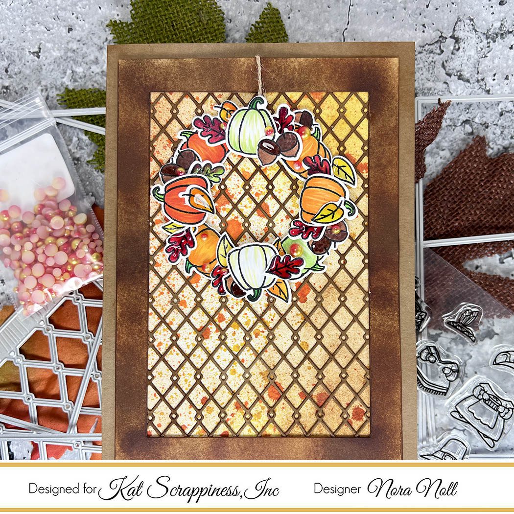 A 5″ by 7″ Fall Wreath Card