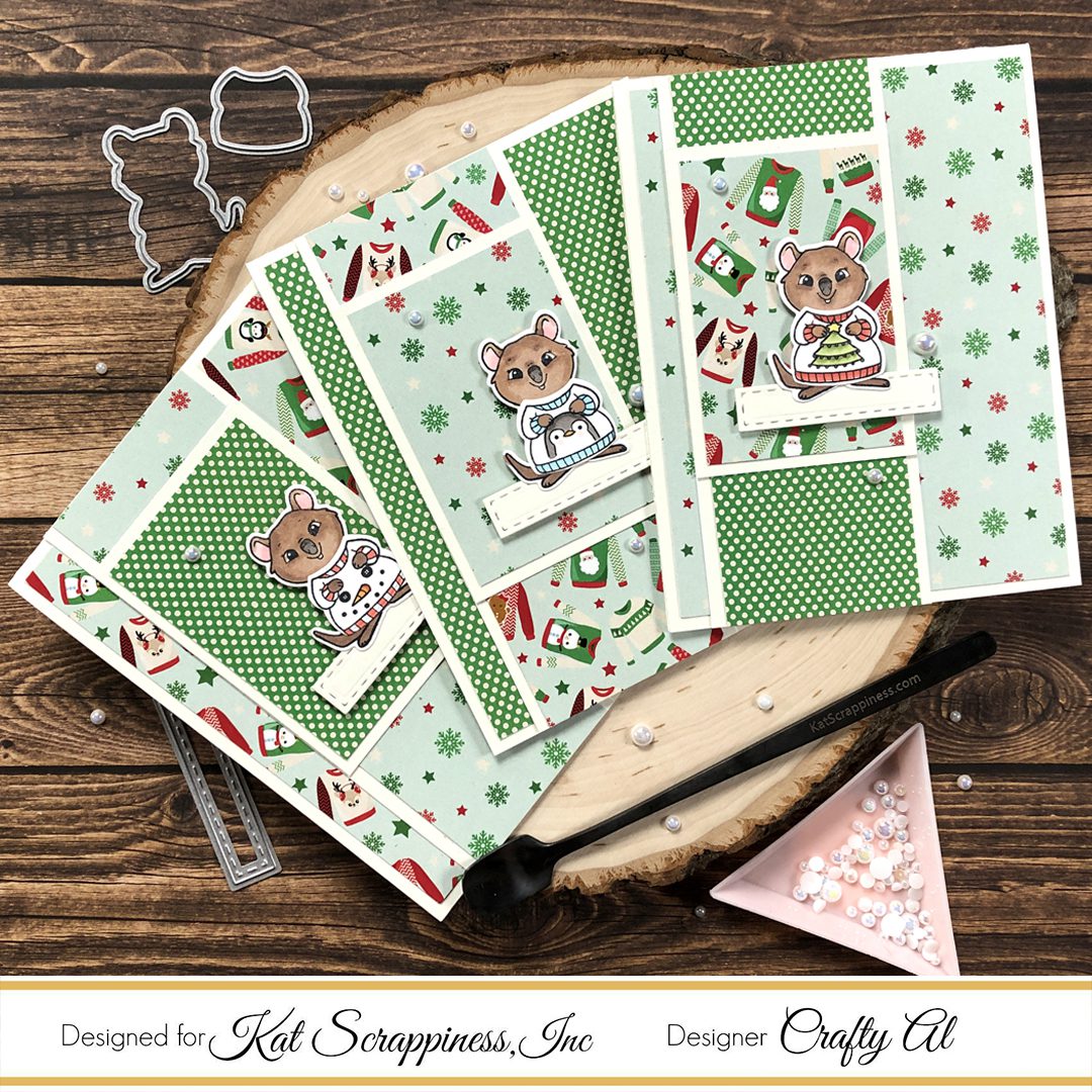 Dress Up Quokka Ugly Sweater Trio of Cards