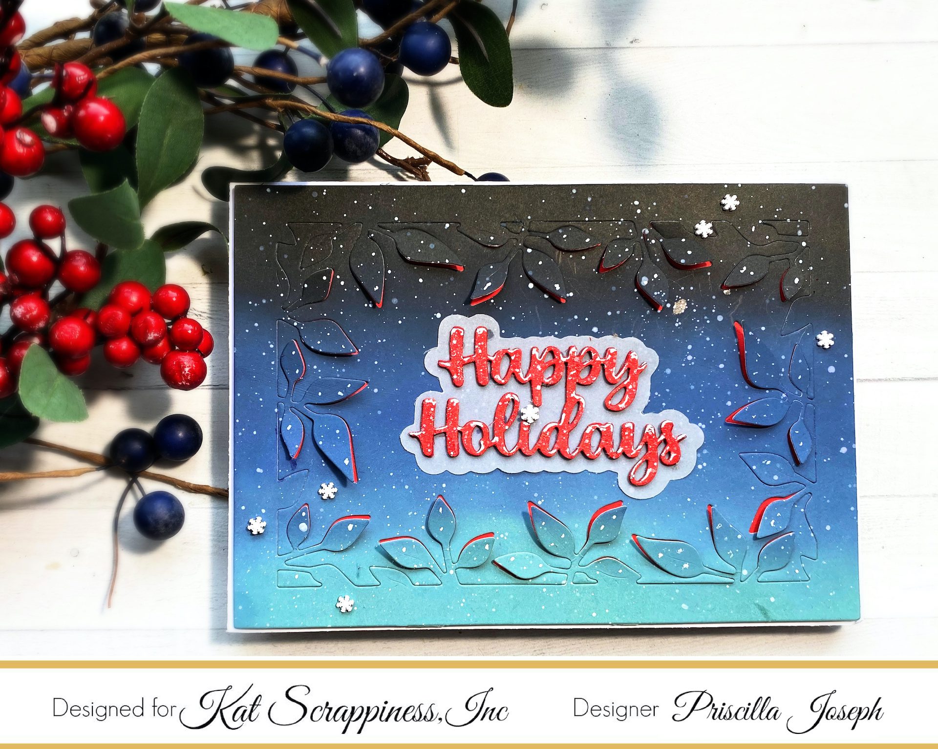 “Happy Holidays” 5 x 7 Card