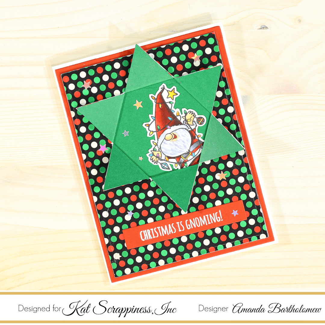 Peeking Gnome Christmas Card using the Pop Out Die