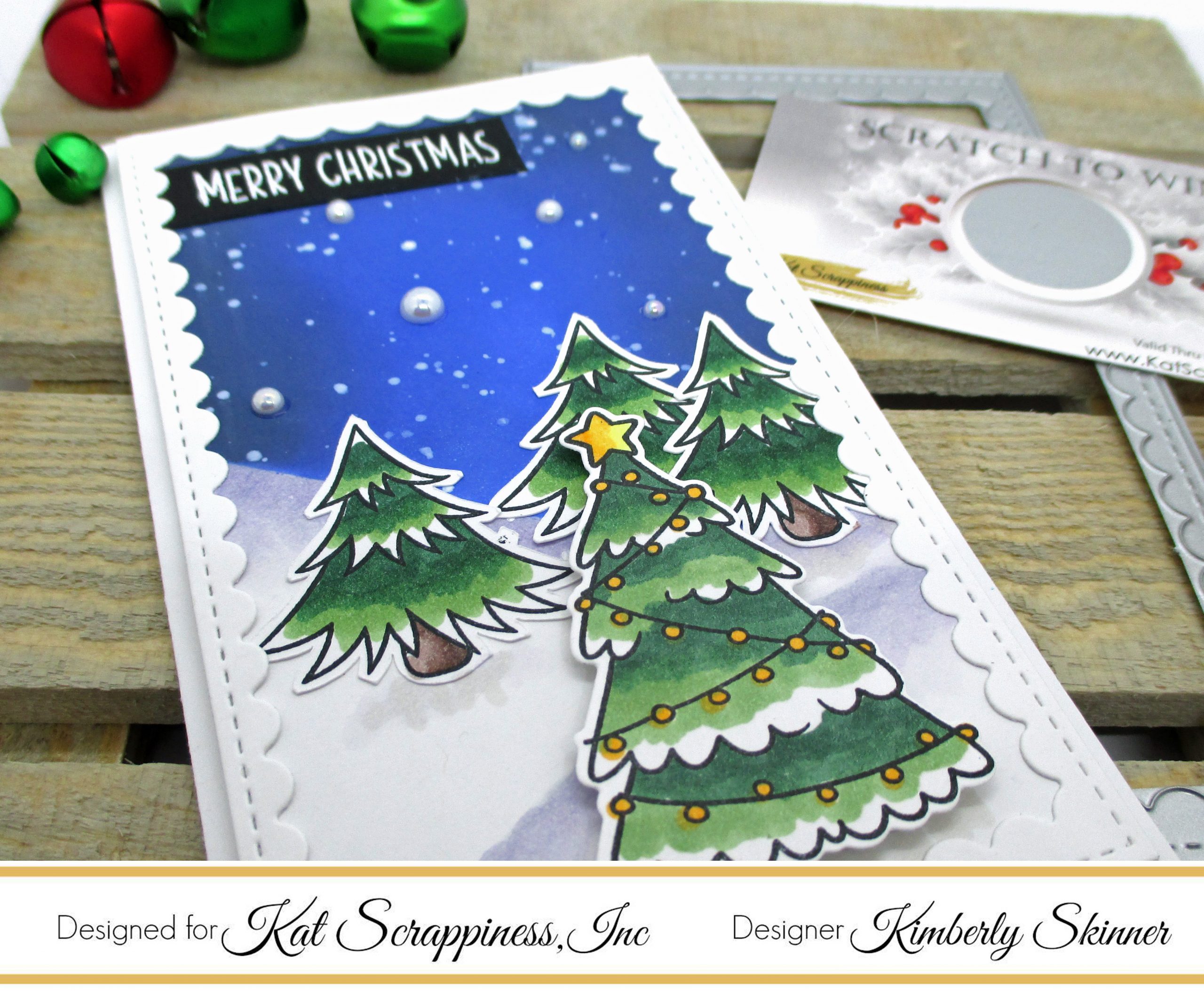 Merry Christmas Mini Slimline Scene Card