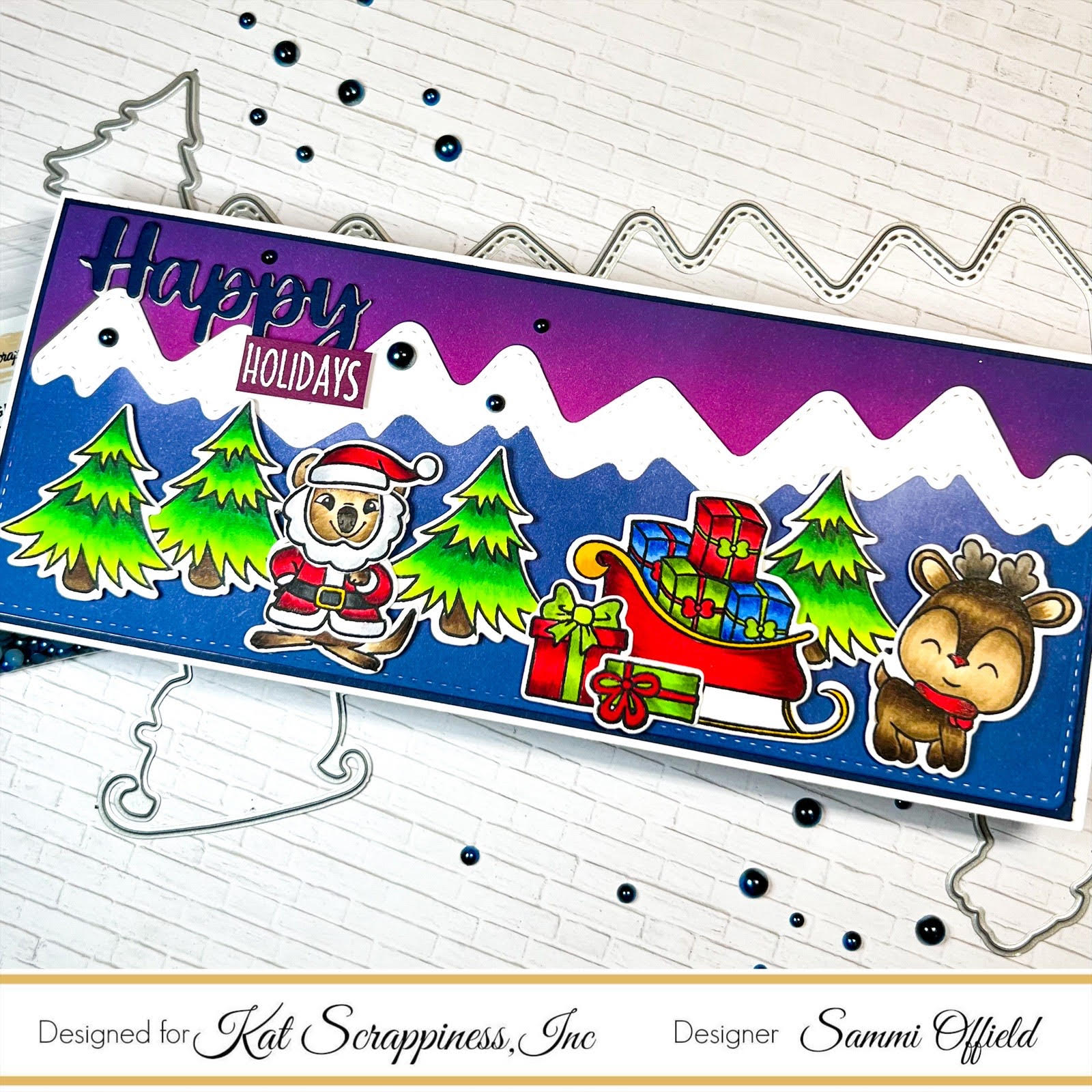 Santa Quokka in the Mountains