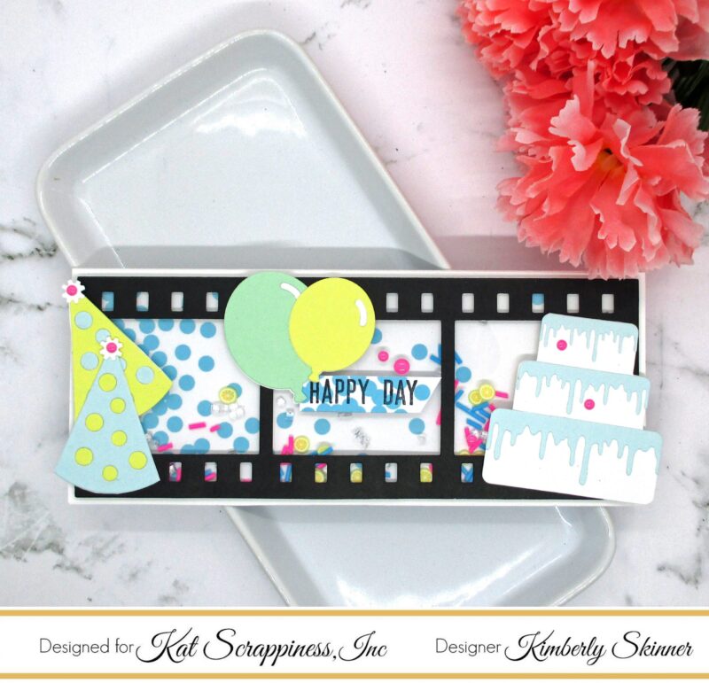 Slimline Celebration Shaker Card with Film Strip Frame