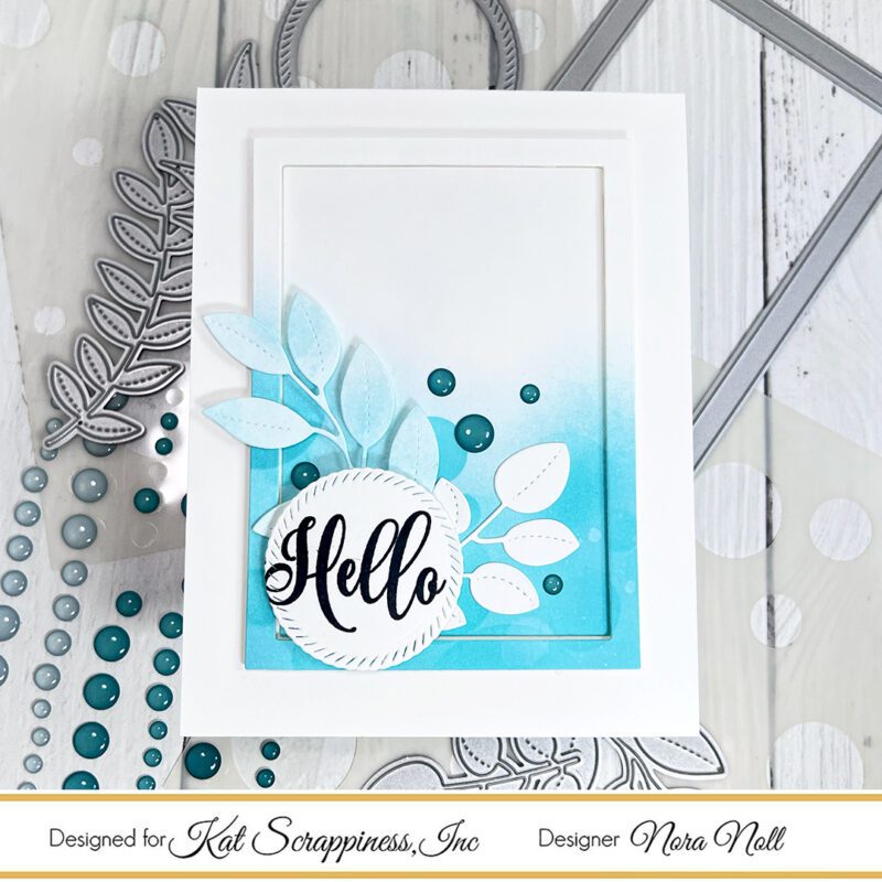 A Stitched Foliage Hello Card