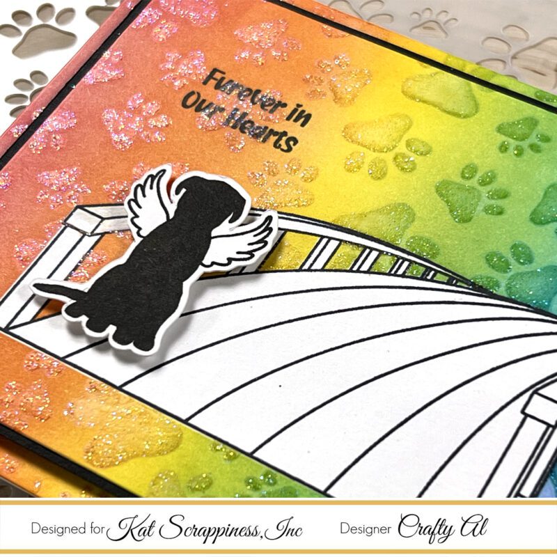 Rainbow Bridge Pet Sympathy Card | Stamping, Masking and Stenciling | Call Me Crafty Al