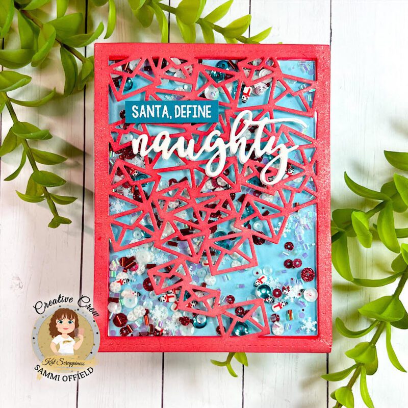 Santa Define Naughty Shaker Card