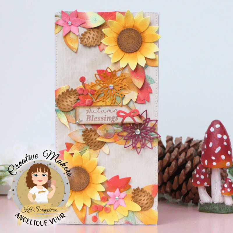 How to create a Beautiful Autumn themed Slimline Card?