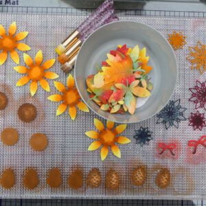 slimline card with warm autumn colors