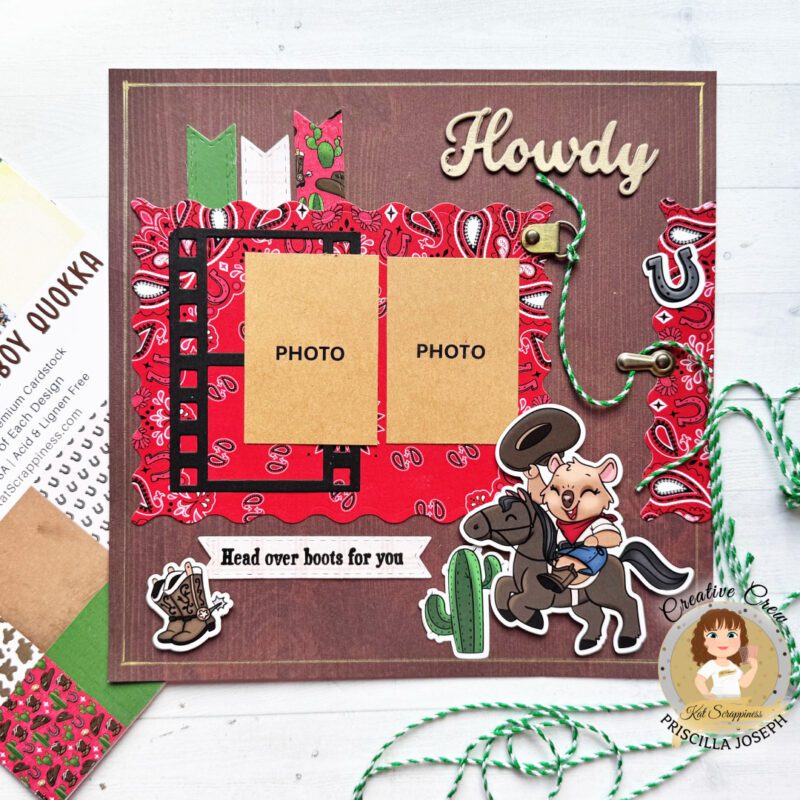 Howdy Cowboy! – A One Page Scrapbook Layout